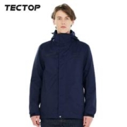TECTOP 探拓 冲锋衣三合一两件套户外抗寒服保暖抓绒内胆防风衣外套登山服 男款宝石蓝 M