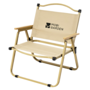 牧高笛（MOBIGARDEN）山川折叠椅 户外露营便携克米特椅折叠靠背椅 中号低躺椅/细沙黄