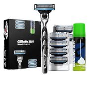 Gillette 吉列 锋速3剃须刀1刀架4刀头手动剃须刀3层刀片男士刮胡刀非吉利