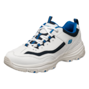 Skechers斯凯奇熊猫鞋网面透气复古老爹鞋8790092WNVY白色/海军蓝色43