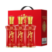 京东PLUS：潭酒 红潭 2022版 53%vol 酱香型白酒 500ml*3瓶 礼盒装