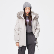 超级补贴、聚划算百亿补贴：snow flying 雪中飞 大毛领短款防风女羽绒服 四色可选