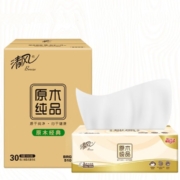 再补券：Breeze 清风 原木纯品系列抽纸 3层*100抽*30包/箱(190mm*120mm)*3件