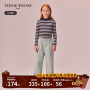 TEENIE WEENIE Kids小熊童装女童23年秋季新款半高领打底衫毛衣 撞色 130cm