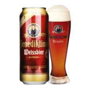 百帝王（Benediktiner）德国原装进口百帝王（Benediktiner） 小麦黑啤酒整箱500ml*24听