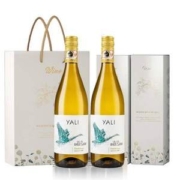 智利原瓶进口，冰川酒庄 YALI 野天鹅霞多丽干白葡萄酒750mL*2瓶 礼盒装 送礼袋