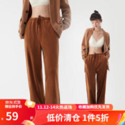 YANXUAN 网易严选 女士休闲加绒阔腿裤