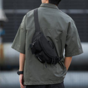 木村耀司 斜挎包男款潮流胸包小背包男斜跨挎包休闲腰包单肩包斜肩包便携包
