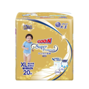 大王（GOO.N）大王 环贴式干爽透气拉拉裤 光羽系列 （小包装） 小短裤XL20片