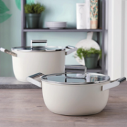 意大利原装进口，Smeg 双耳不粘深汤锅带盖 （直径26cm，容量7.7L）