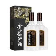 JINSHA 金沙 回沙酒 53度酱香型白酒 贵州大曲坤沙口粮酒 年货送礼 钻石五星 500ml*2瓶装