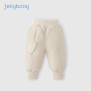 JELLYBABY 女童灯芯绒裤子冬款小童加绒休闲裤冬季男童保暖长裤一岁宝宝冬装 杏色 110CM