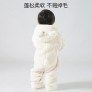 贝肽斯 婴儿连体衣加绒厚宝宝哈衣男女童衣服秋装冬季爬爬服外套S