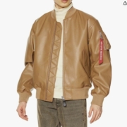 alpha industries 阿爾法工業 ma-1 ta1615 仿皮夾克,合成皮革材質