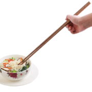 拾画原木鸡翅木加长火锅筷子公筷 2双装32cm