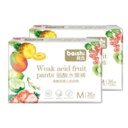 貝氏（beishi）纸尿裤男女宝宝通用弱酸水果裤超薄透气柔软尿不湿 M码72片