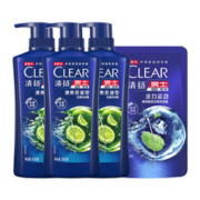 88VIP会员：CLEAR 清扬 男士去屑清爽控油头皮护理青柠薄荷醇洗发水(500X3+200)G