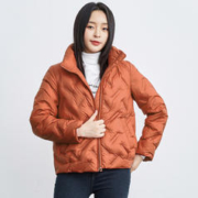 雪中飞 秋冬时尚立领女式羽绒服潮流显瘦舒适保暖高端品质短款羽绒服女