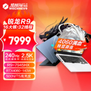 机械革命蛟龙16Pro 2023款4060满血电竞游戏本16英寸2.5K超清大屏大学生视频剪辑AI制作笔记本 16大核R9-7945HX/32G/2TB RTX4060/240Hz/2.5K屏