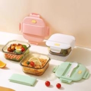 首单礼金4元 梵施家品琥珀色玻璃饭盒770ML