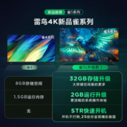 FFALCON雷鸟电视雀5 50英寸4K高清薄金属全面屏彩电 AI智能语音网络液晶平板电视机 50雀5