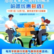 中国银行-9.9元购哈啰单车月卡，数币支付1元购月卡