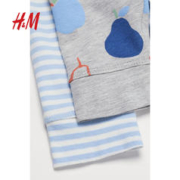 H&M HM早秋童装婴儿男婴裤子儿童舒适可爱棉质打底裤长裤2条装0948845