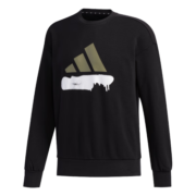 adidas阿迪达斯官方轻运动男装休闲舒适圆领长袖卫衣套头衫 黑色 A/L