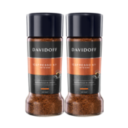 大卫杜夫（Davidoff）黑咖啡100g*2瓶 原装进口无蔗糖添加美式冻干速溶咖啡粉 意式浓缩