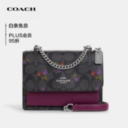 蔻驰（COACH）女士KLARE系列小号印花拼色单肩斜挎包信封包PVC配皮CM244SVW6M
