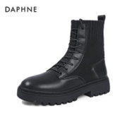 DAPHNE 达芙妮 马丁靴女冬女鞋秋冬女靴英伦风袜靴弹力瘦瘦靴