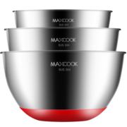 美厨（maxcook）304不锈钢盆沙拉盆 加大加厚调料盆洗菜盆三件套 带刻度 MCWA676