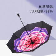 Paradise 天堂伞 加厚黑胶太阳伞防紫外线女小巧便携晴雨两用遮阳伞