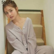 SNIDEL HOME 2023秋冬新品 简约保暖纯色V领针织开衫 SHNT235010