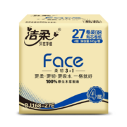 洁柔 黑Face卷纸卫生纸 4层27卷140g ＊3件
