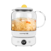 九阳（Joyoung）养生壶煮茶器煮茶壶电水壶热水壶烧水壶电热水壶1L迷你玻璃花茶壶 白色 K10-D605