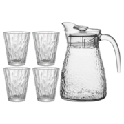 微信小程序: 乐唯诗 玻璃冷水壶  锤纹壶*1+锤纹杯*4