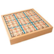 艾优格木制数独九宫格游戏棋 数独棋榉木抽屉式9宫格数独棋+9宫格说明书