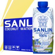 京东百亿补贴：三麟100%椰子水 富含天然电解质 泰国进口NFC椰青果汁330ml*24瓶