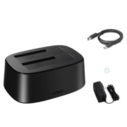 绿联 移动硬盘盒底座2.5/3.5英寸USB3.0 SATA台式笔记本机械固态ssd外置硬盘盒子 双盘位