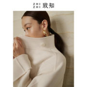 致知ZHIZHI 彩绿令/金莲堂 毛呢大衣女2023冬季新款气质长款澳毛