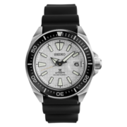 精工（SEIKO）手表 PROSPEX系列日韩表武士水鬼灰色格纹胶带200米防水机械男士腕表 SRPE37K1 生日礼物