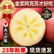 京东百亿补贴：华味仙新疆阿克苏冰糖心红富士丑苹果5斤装单果（75-80mm）礼盒装