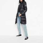 A|X Armani Exchange 阿玛尼副牌 23秋新款女士鸭绒长款连帽面包服羽绒服