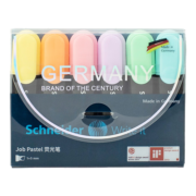 施耐德（Schneider）德国进口荧光笔大容量彩色重点标记笔彩色记号笔进口学生办公用 马卡龙6色套装