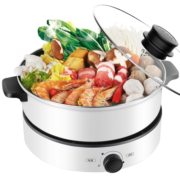 美的（Midea） 电火锅 电炒锅 电煮锅家用多用途锅 火锅专用锅多功能电热锅宿舍4L大容量 分体设计丨26easy501