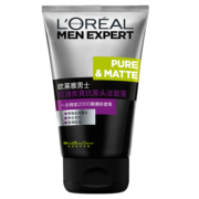 欧莱雅（LOREAL）男士洗面奶控油清痘深层清洁磨砂抗黑头角质氨基酸洁面乳男青少年 抗黑头洁面膏100ml+50ml