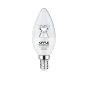 欧普照明（OPPLE）led灯泡 E14水晶灯泡吊灯灯泡壁灯小螺口蜡烛泡螺旋 尖泡 烛形灯泡 时尚白 5W暖白光