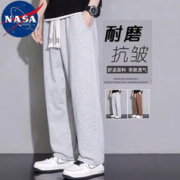 NASADKGM 休闲裤子男秋季新款百搭九分直筒休闲运动裤男 K03灰色 XL
