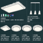 雷士（NVC）LED吸顶灯 智能客厅灯时尚房间餐厅卧室灯全屋灯饰灯具套餐 【四室两厅】智控客厅+卧室*4+餐厅灯